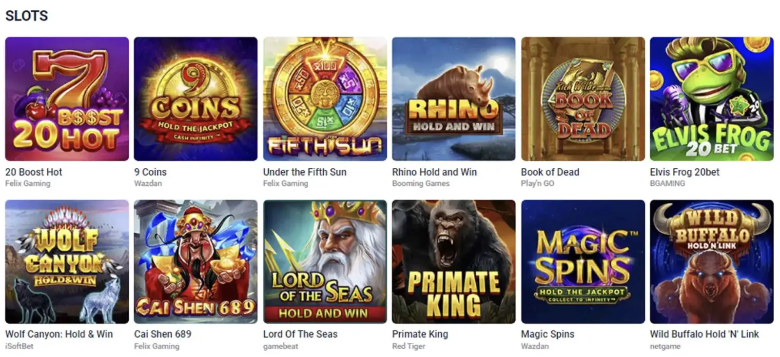 Juegos de tragamonedas en 20Bet Juegos slot 20Bet